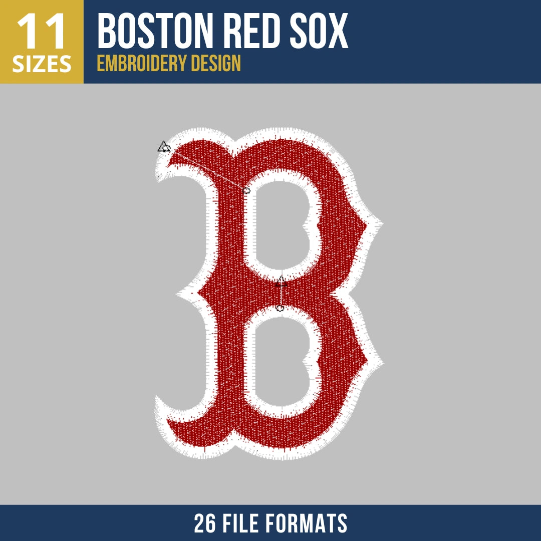 Boston Red Sox B Lettermark Embroidery Design
