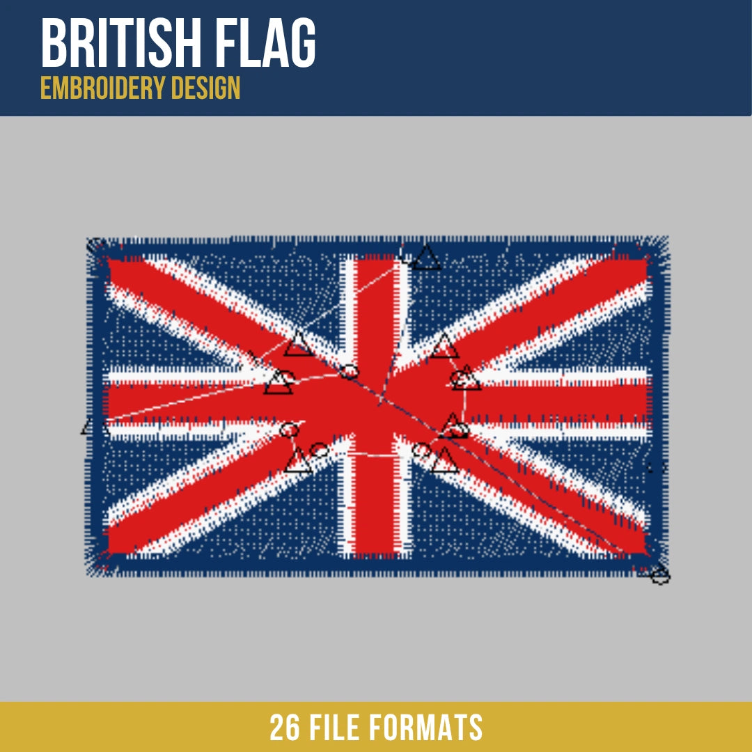 British Flag Embroidery Design