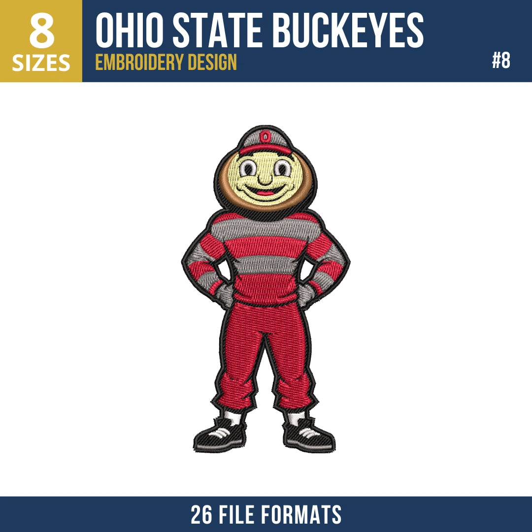 Ohio State Buckeyes Embroidery Design Bundle