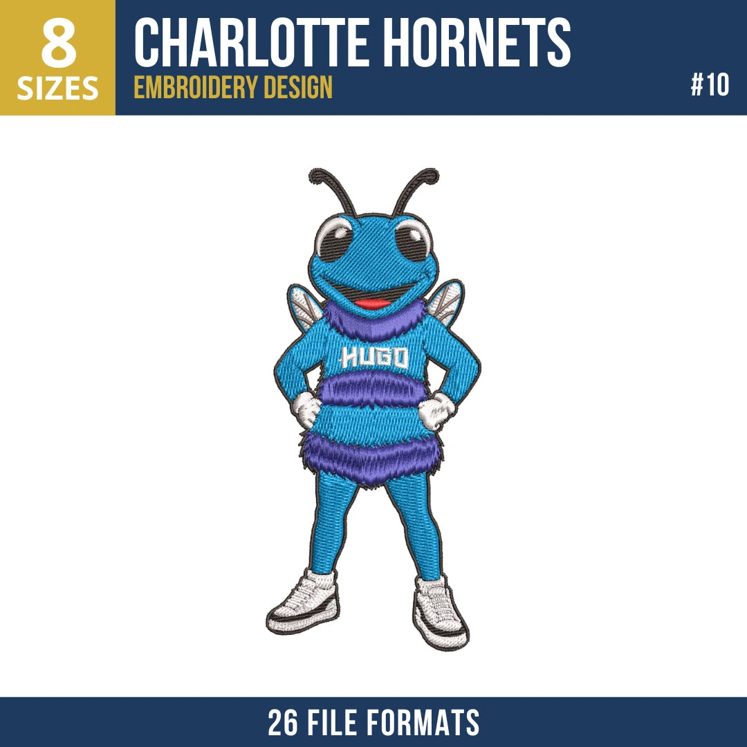 Charlotte Hornets Embroidery Design Bundle | 10 Designs