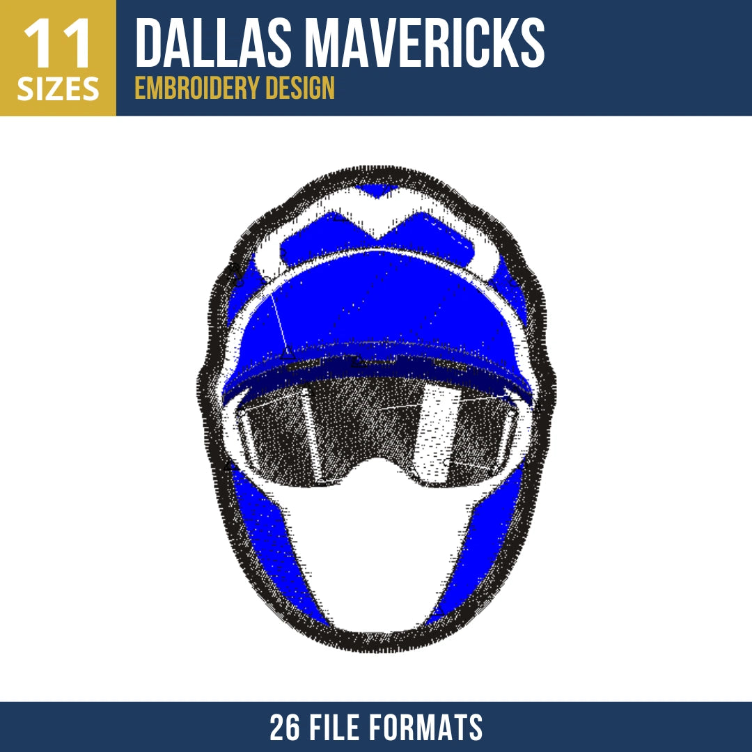Dallas Mavericks Mascot MavsMan Embroidery Design