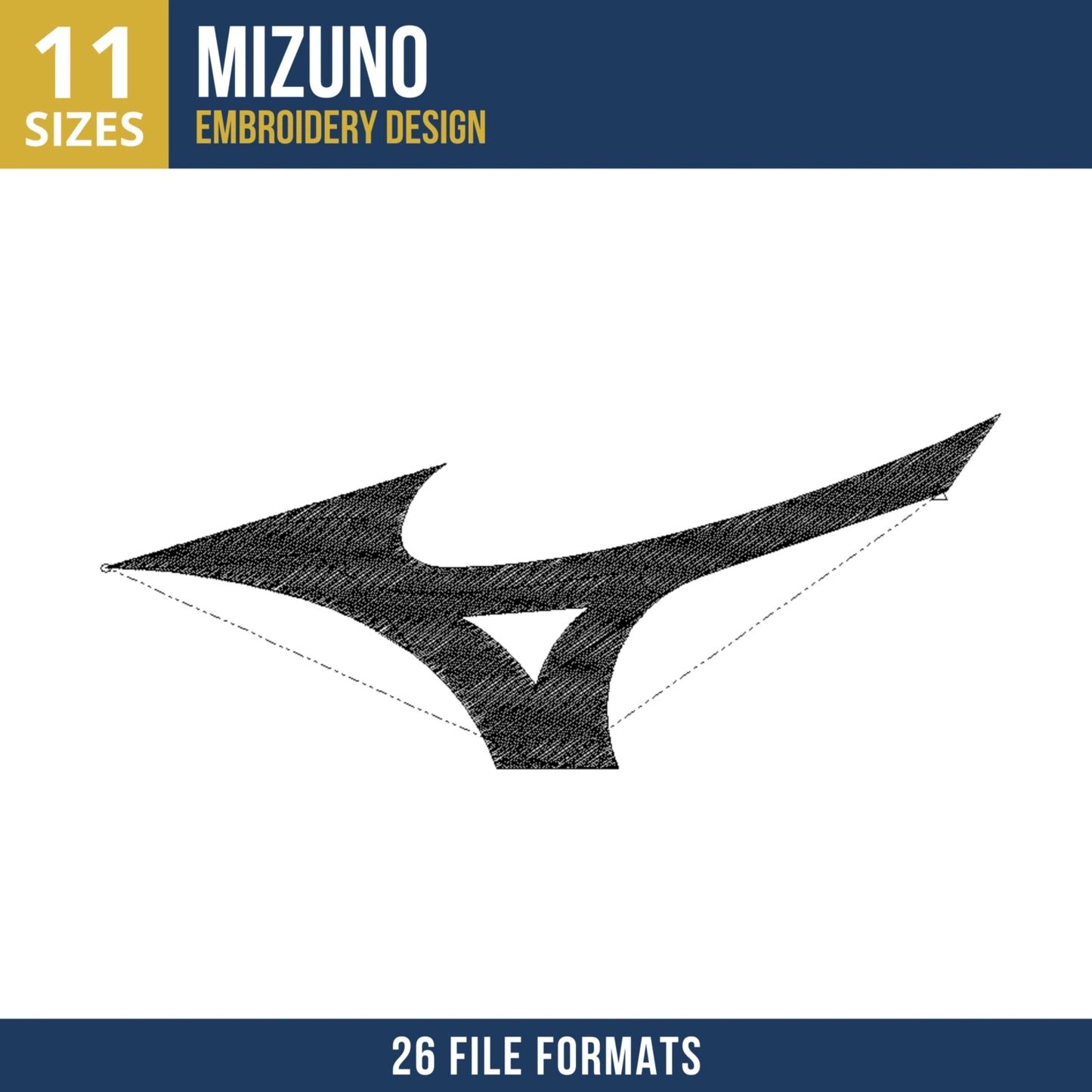 Mizuno Logo Machine Embroidery Design
