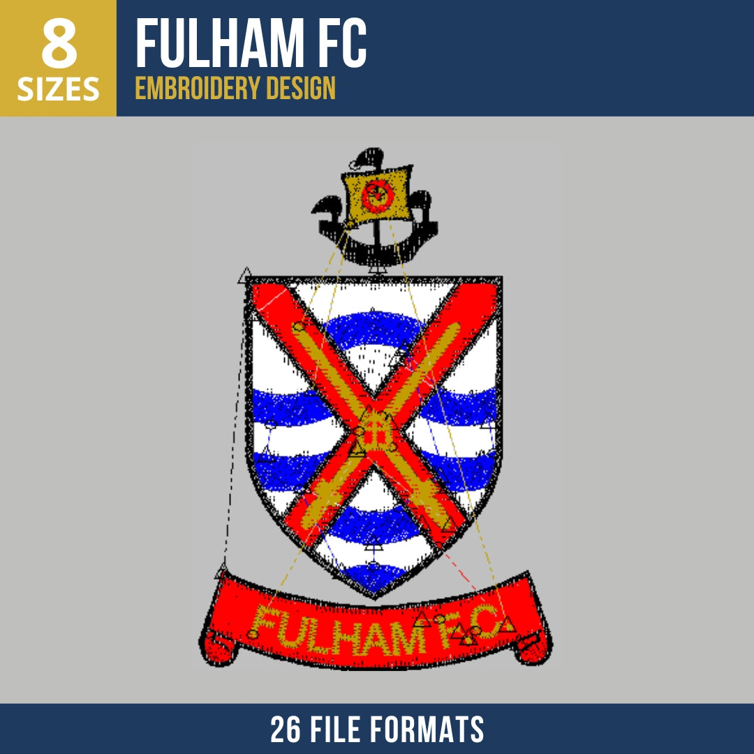 Fulham FC Full Crest Embroidery Design