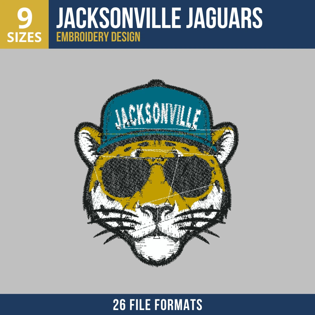 Jacksonville Jaguars Cool Cat Mascot Embroidery Design – NFL