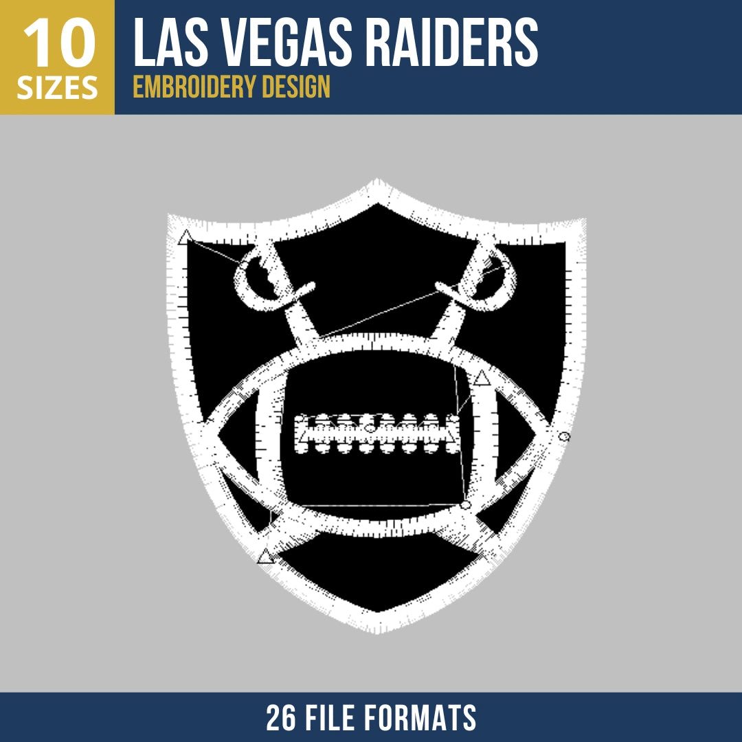 Las Vegas Raiders Shield Crest Embroidery Design