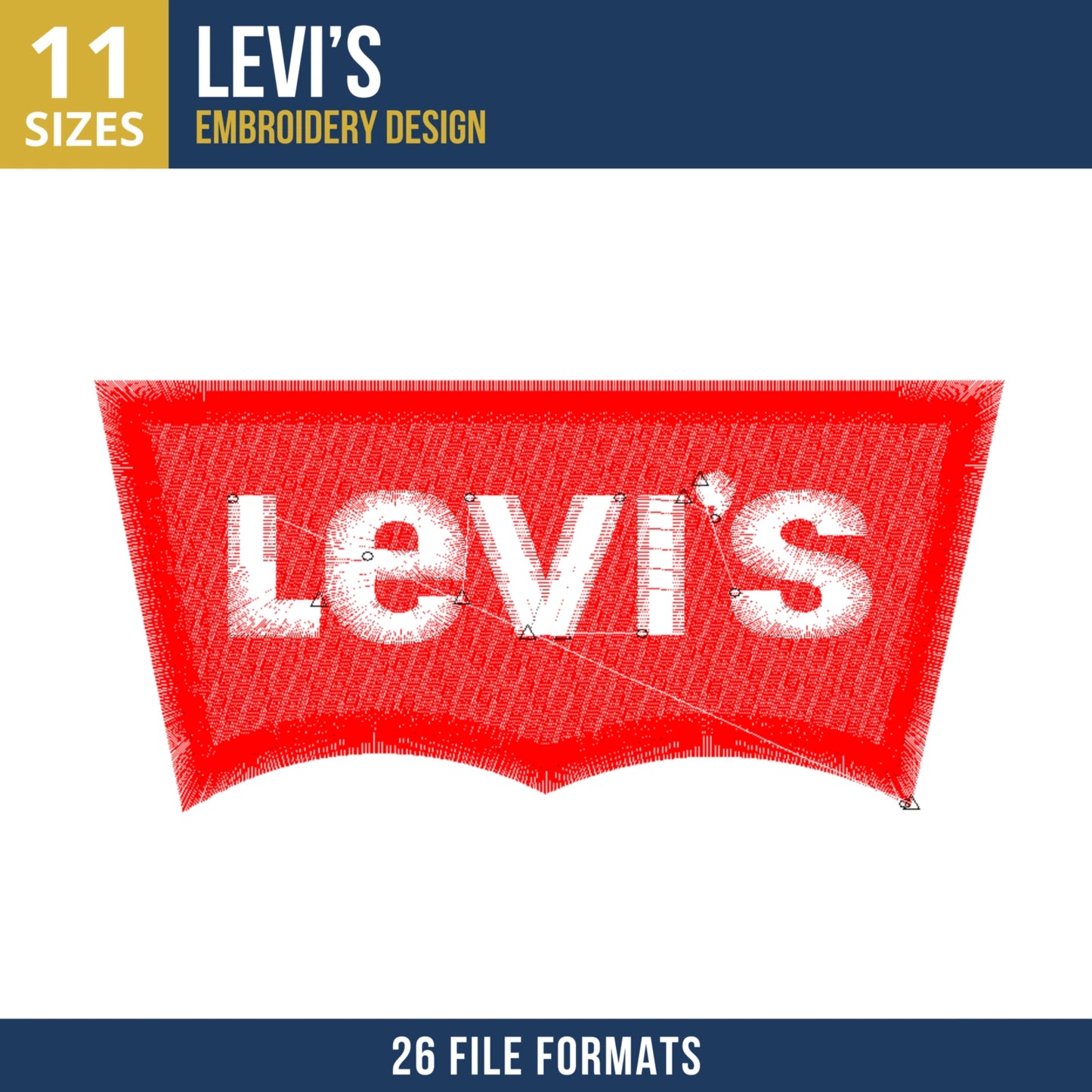 Levi's Batwing Tab Embroidery Design