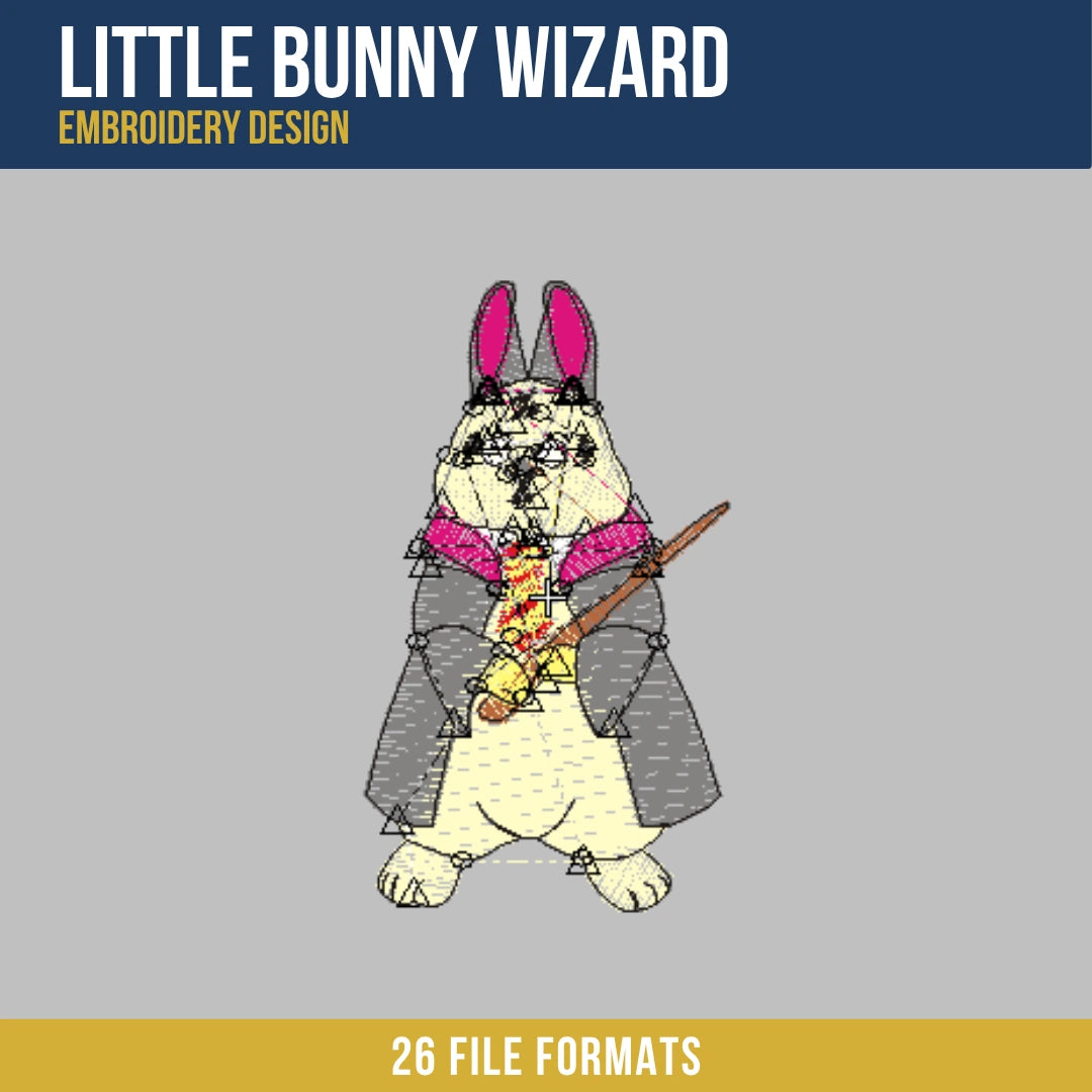 Bunny Wizard Embroidery Design