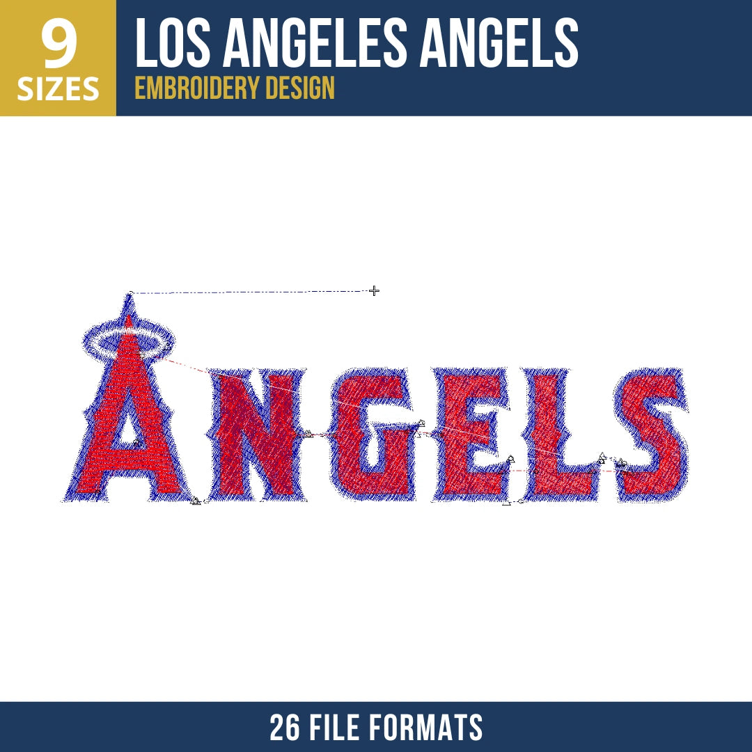 Los Angeles Angels Wordmark Embroidery Design