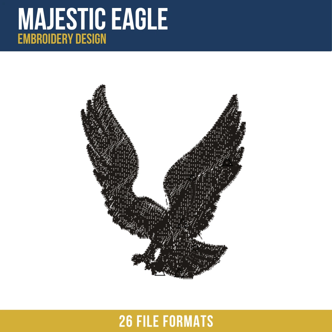 Majestic Eagle Embroidery Design