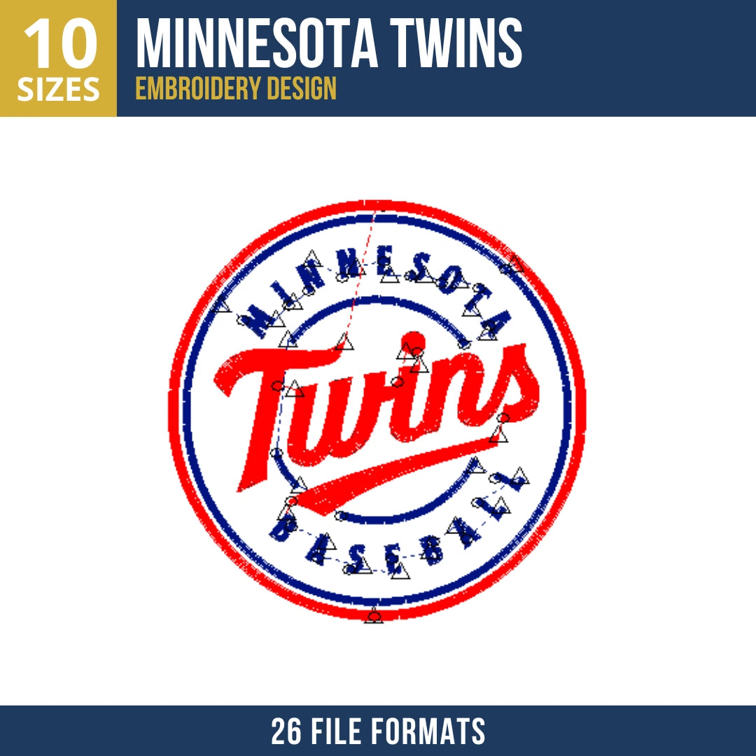 Minnesota Twins Minnesota Baseball Embroidery Design