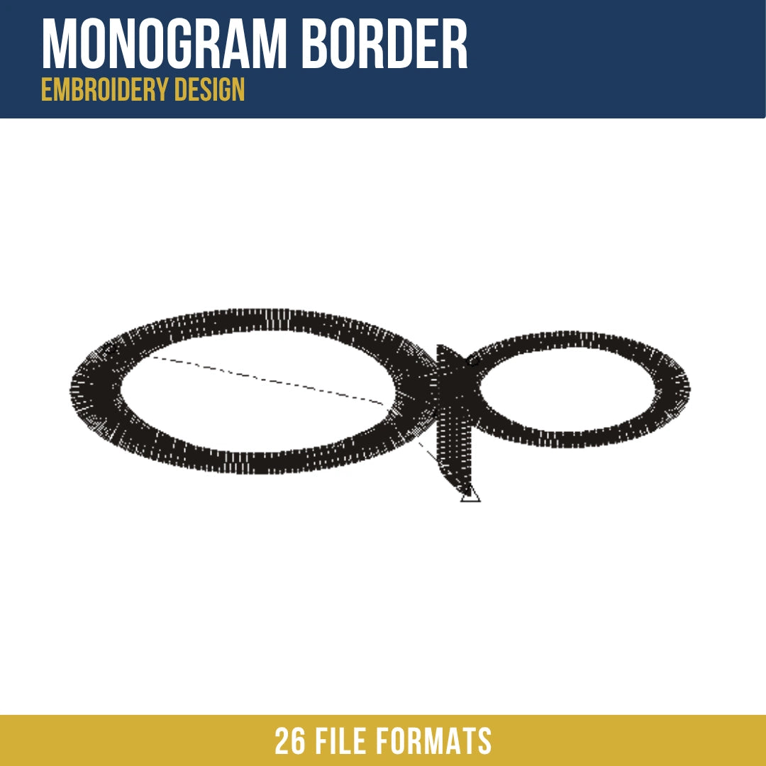 Monogram Border Embroidery Design