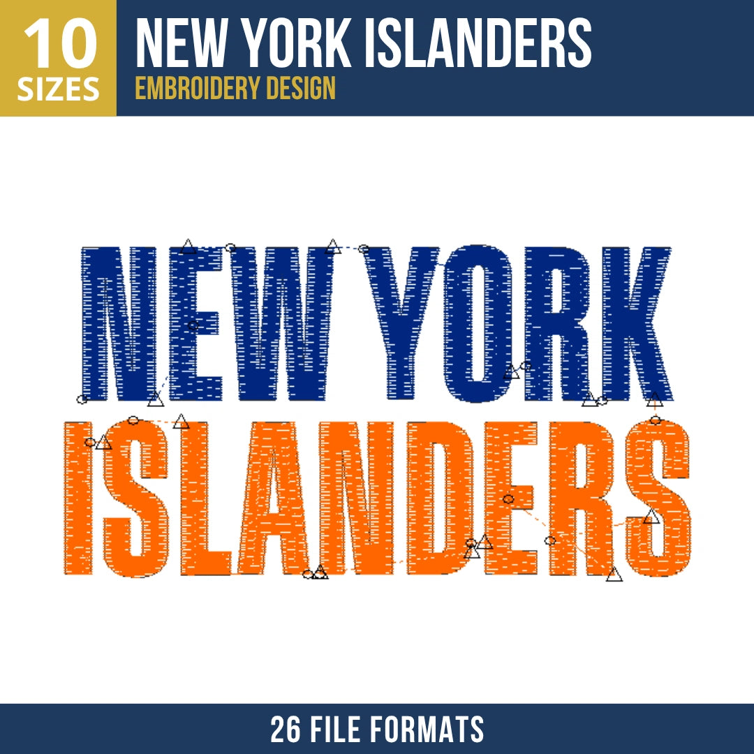 New York Islanders Wordmark Embroidery Design