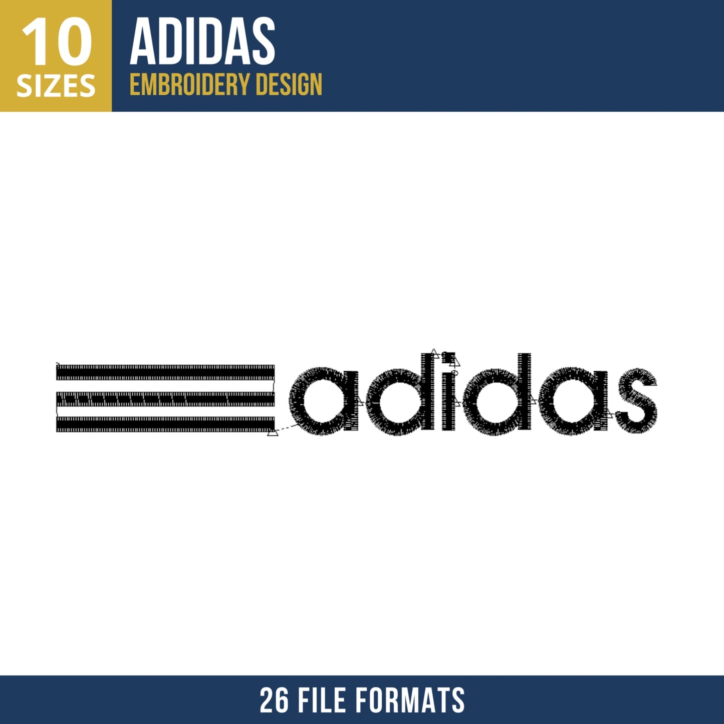 Adidas Logo Machine Embroidery Design