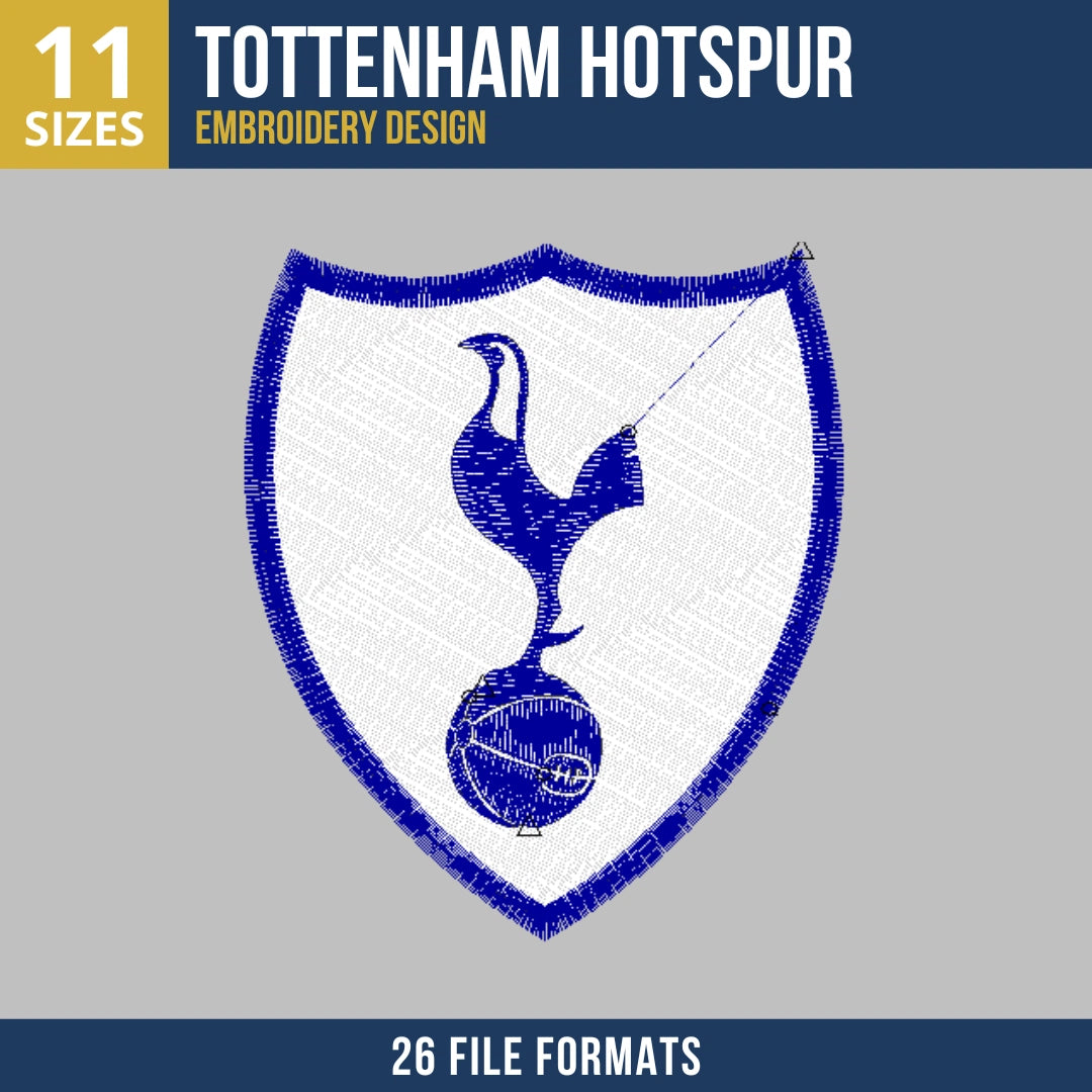 Tottenham Hotspur Cockerel Crest Embroidery Design