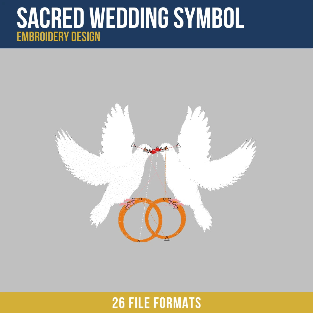 Sacred Wedding Symbol Embroidery Design