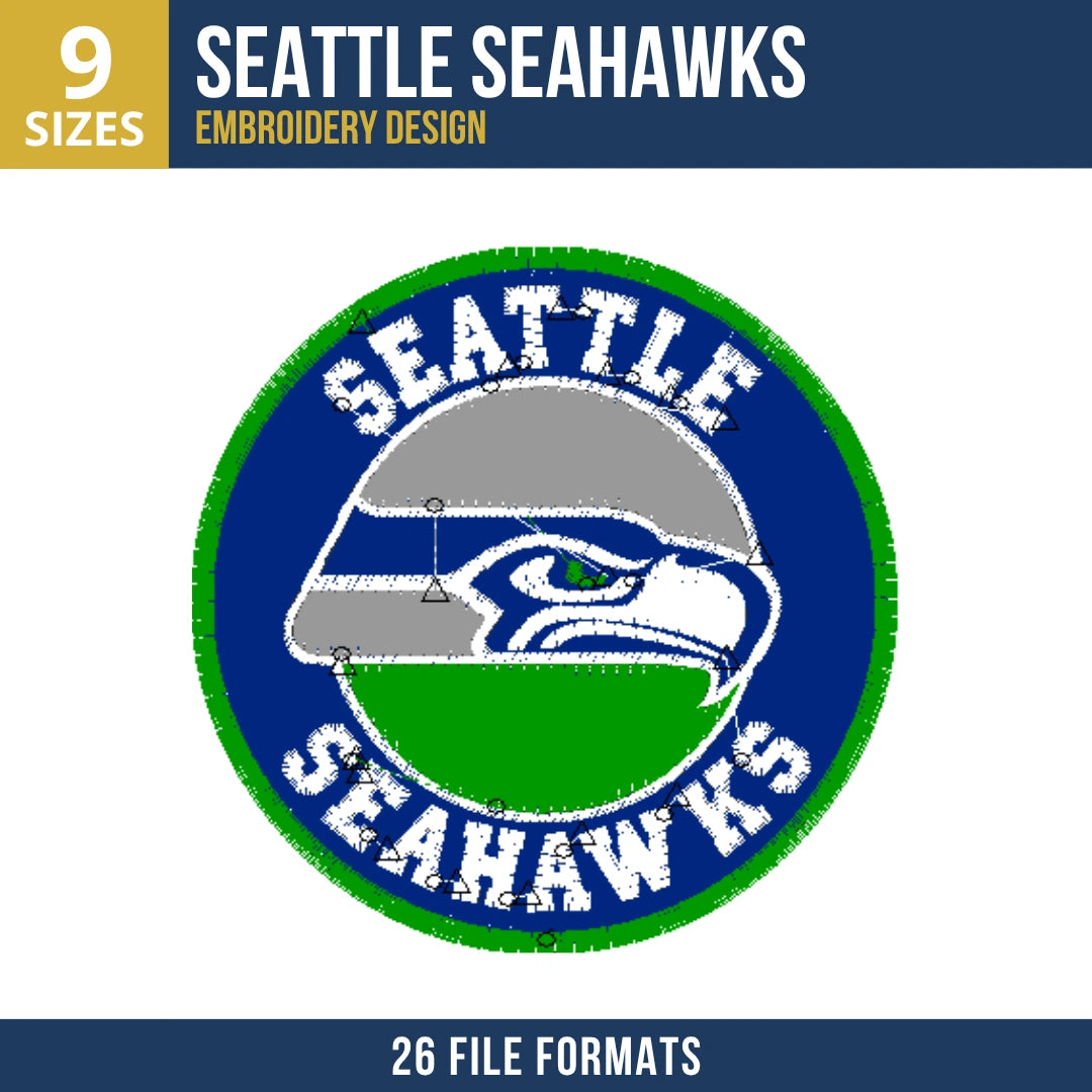 Seattle Seahawks Circular Embroidery Design