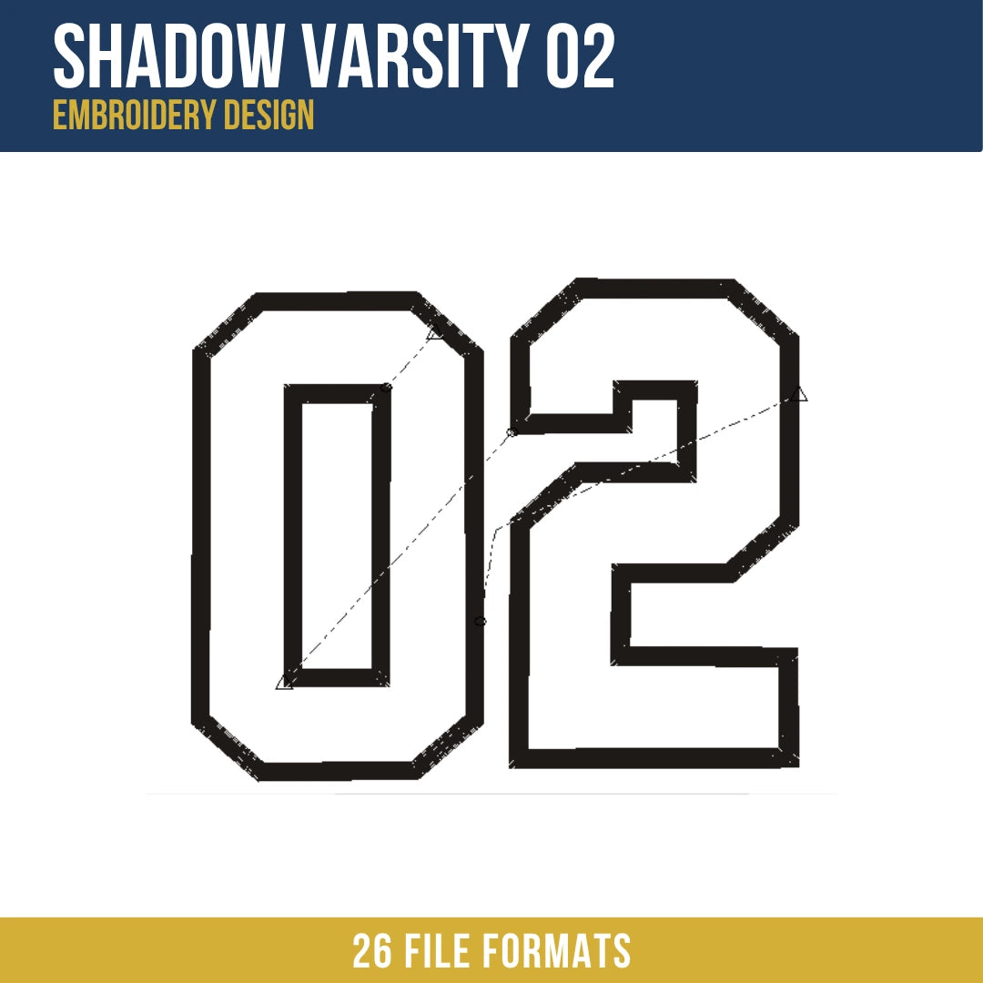 Shadow Varsity 02 Embroidery Design