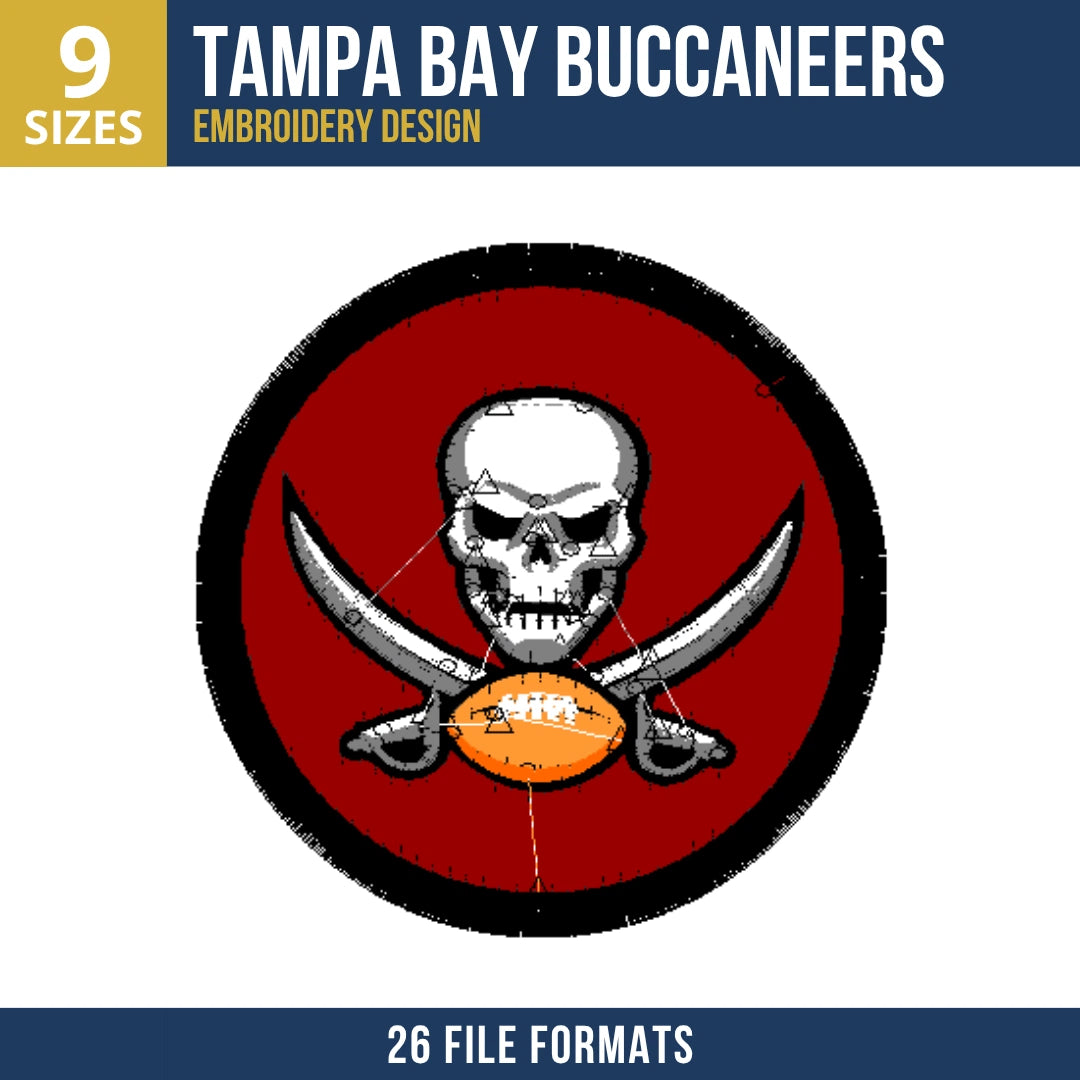 Tampa Bay Buccaneers Emblem Embroidery Design