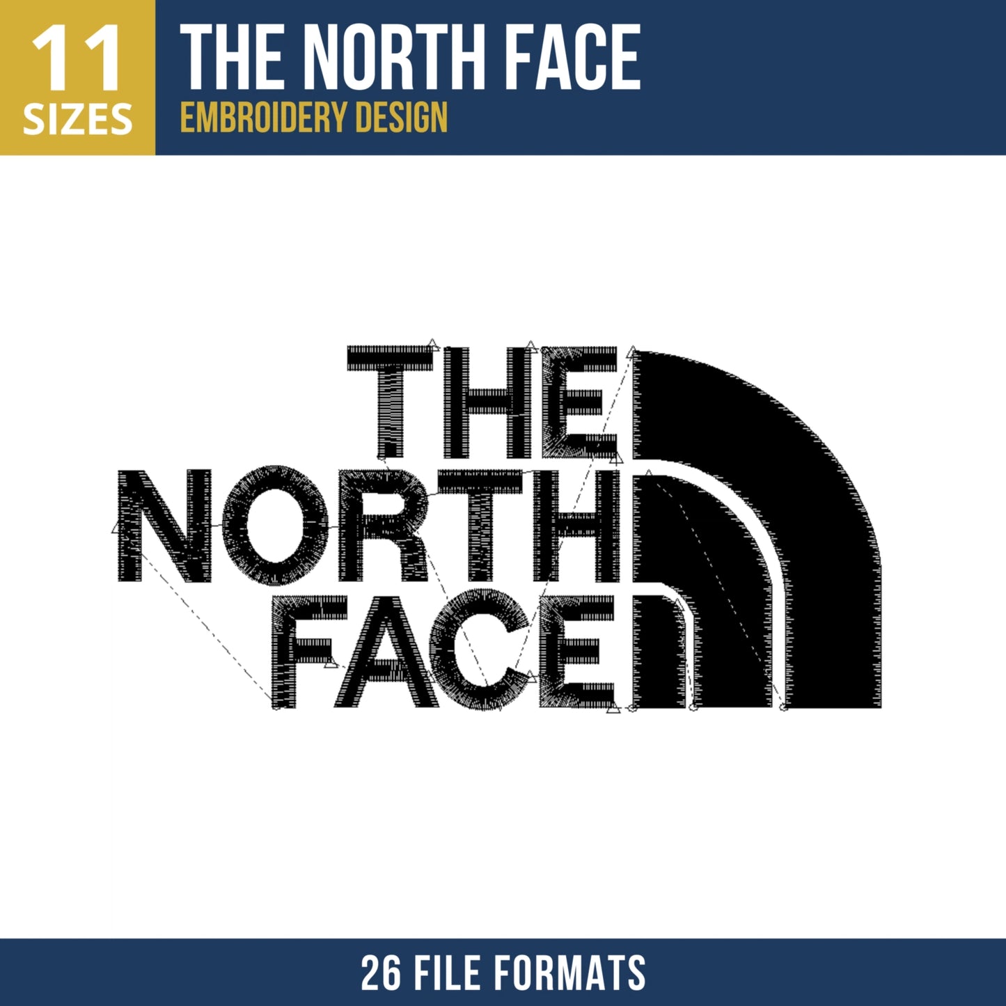 The North Face Logo Machine Embroidery Design