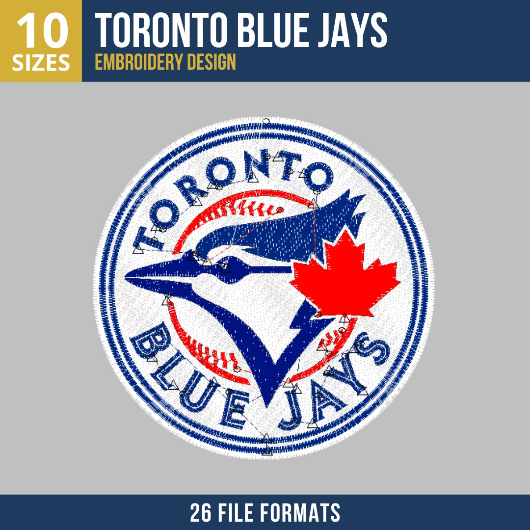 Toronto Blue Jays Full Team Badge Embroidery Design
