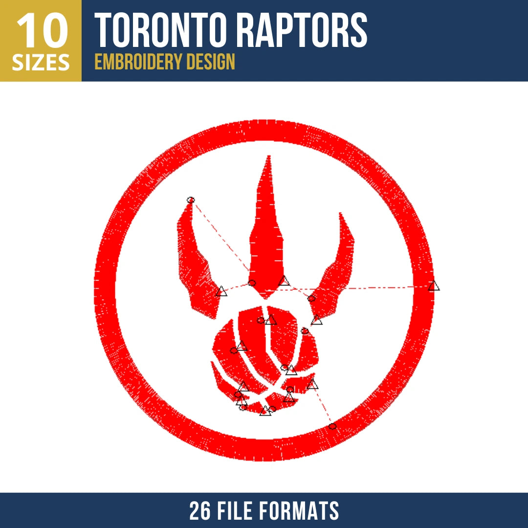 Toronto Raptors Claw Mark Embroidery Design