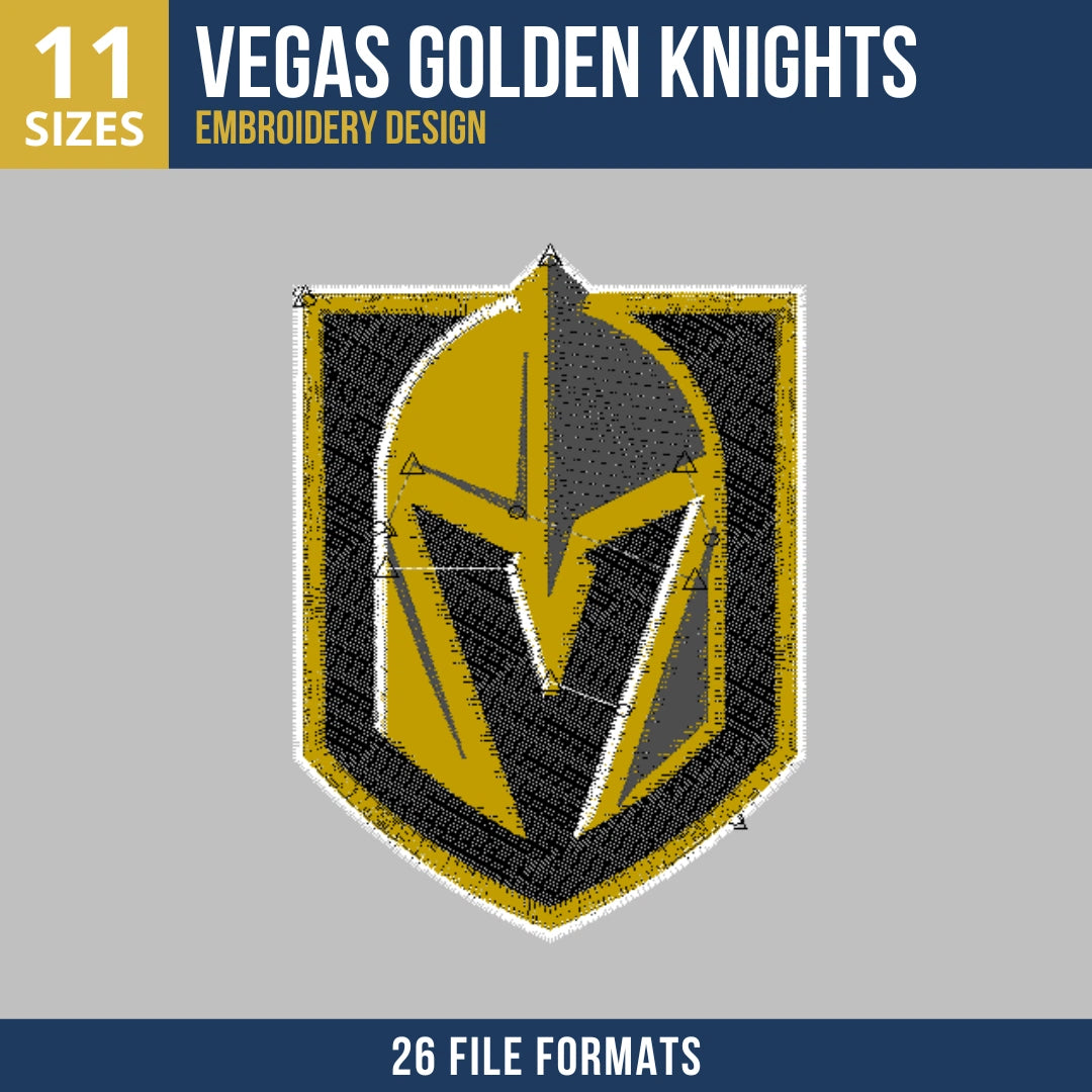 Vegas Golden Knights Knight Helmet Embroidery Design