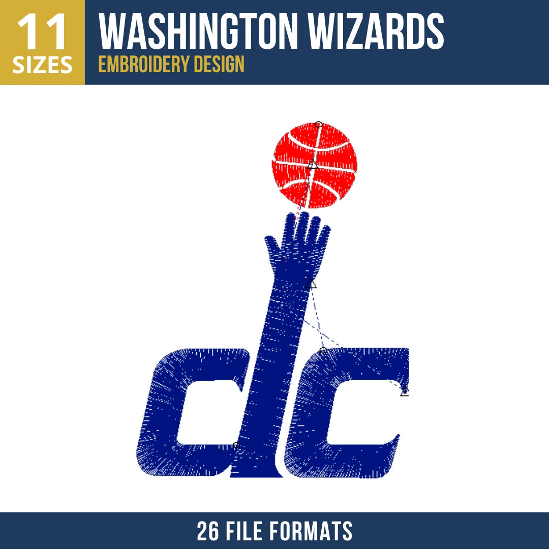 Washington Wizards DC Embroidery Design