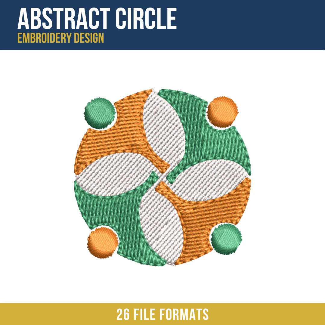 Abstract Circle Embroidery Design