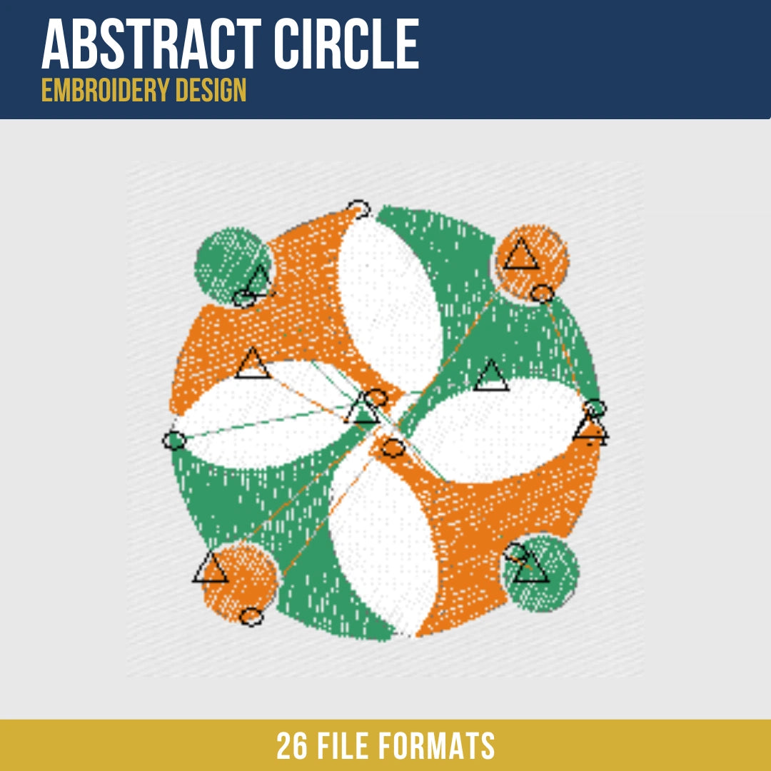 Abstract Circle Embroidery Design