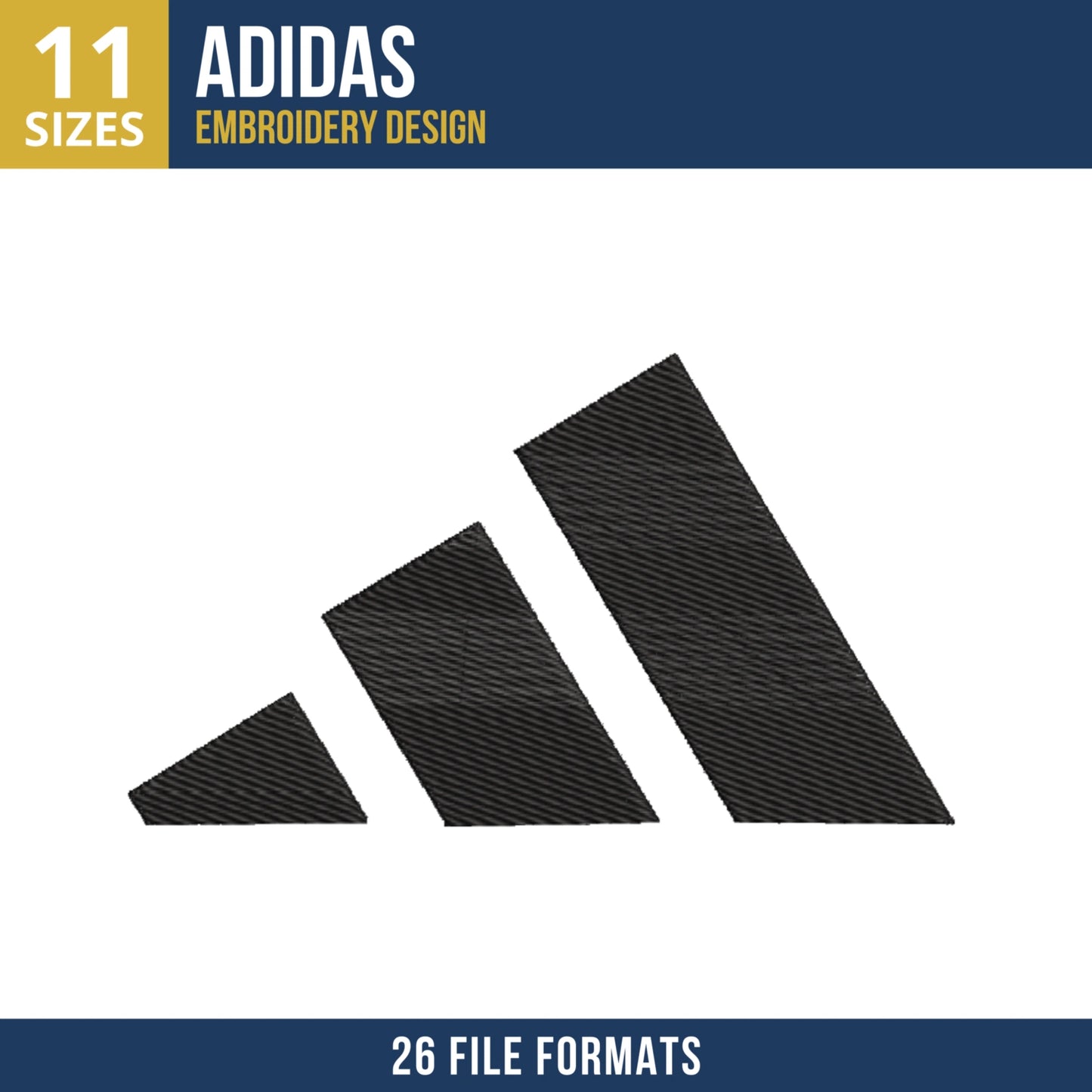 Adidas Embroidery Design Instant Download