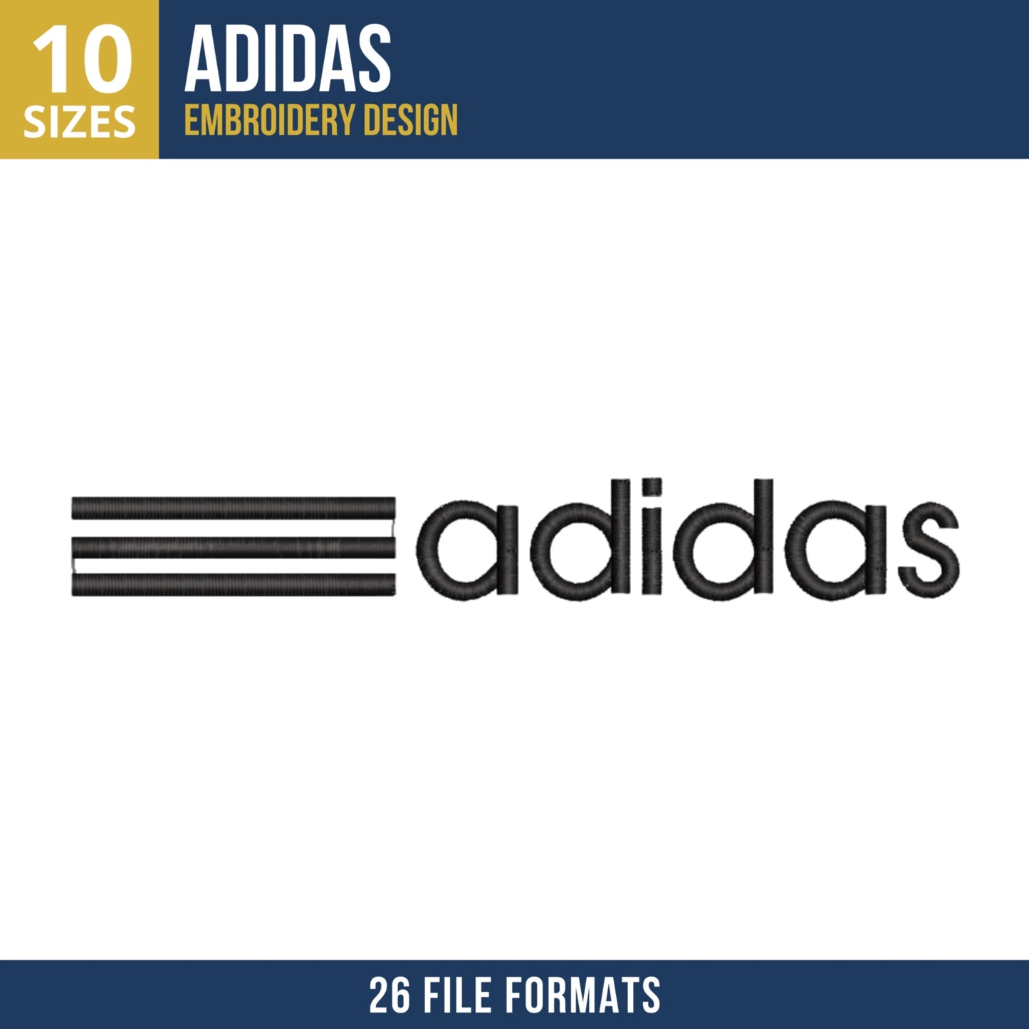 Adidas Logo Machine Embroidery Design