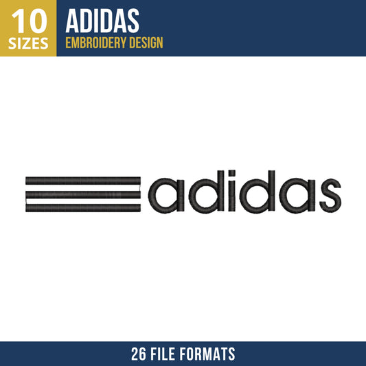 Adidas Logo Machine Embroidery Design