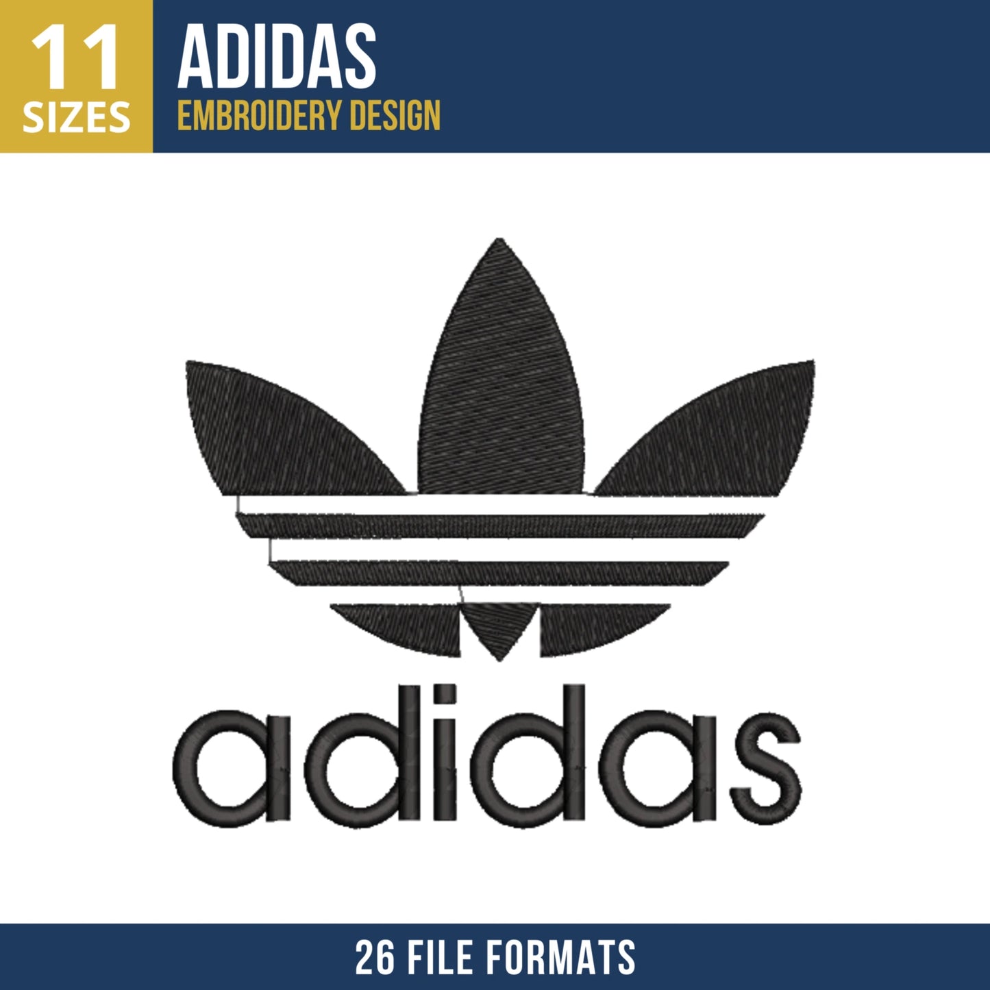 Adidas Trefoil Embroidery Design