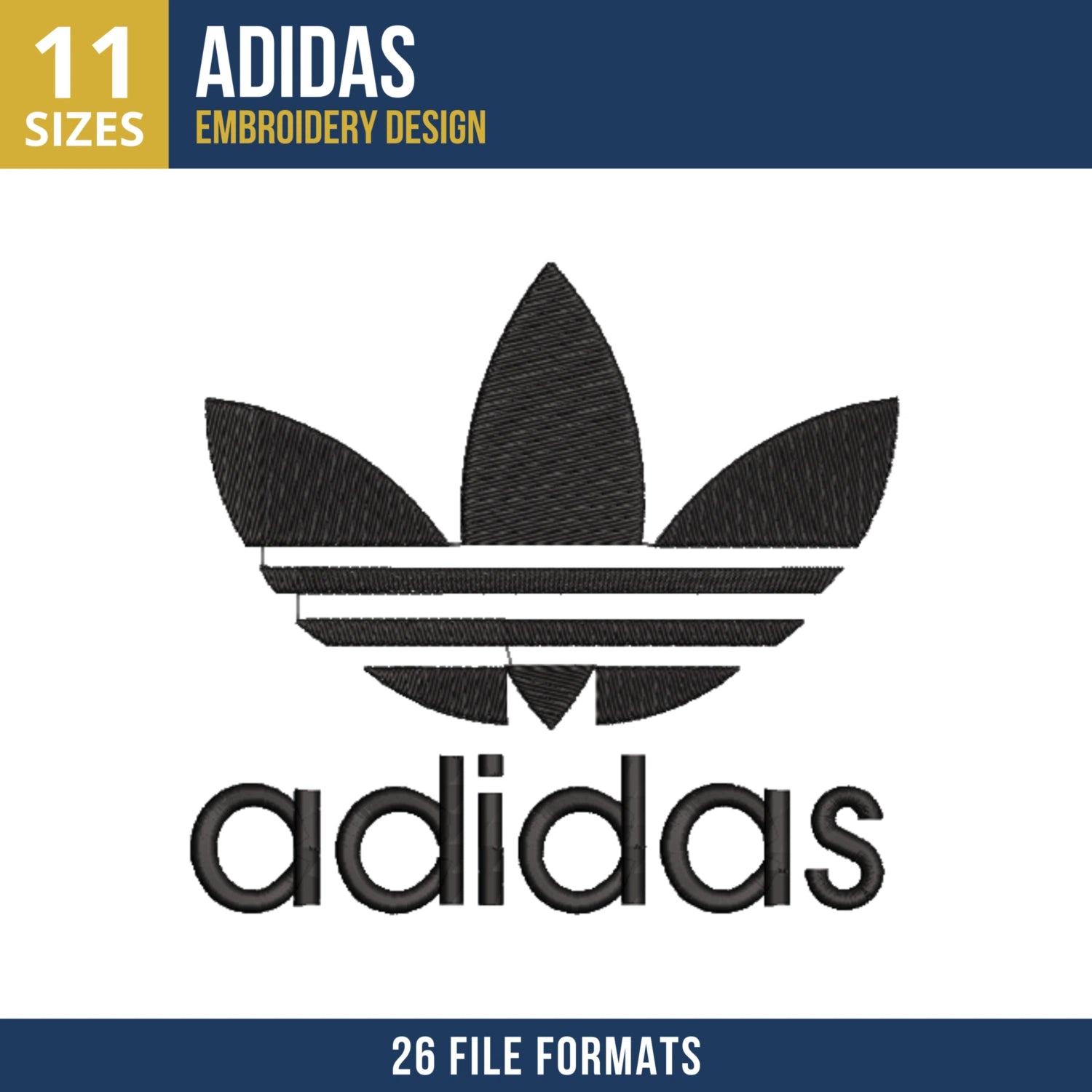 Adidas Trefoil Embroidery Design