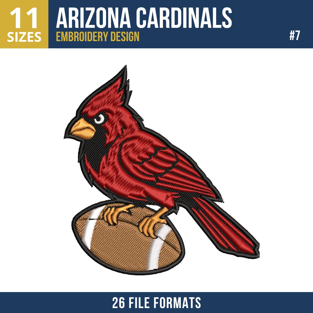 Arizona Cardinals Embroidery Design Bundle
