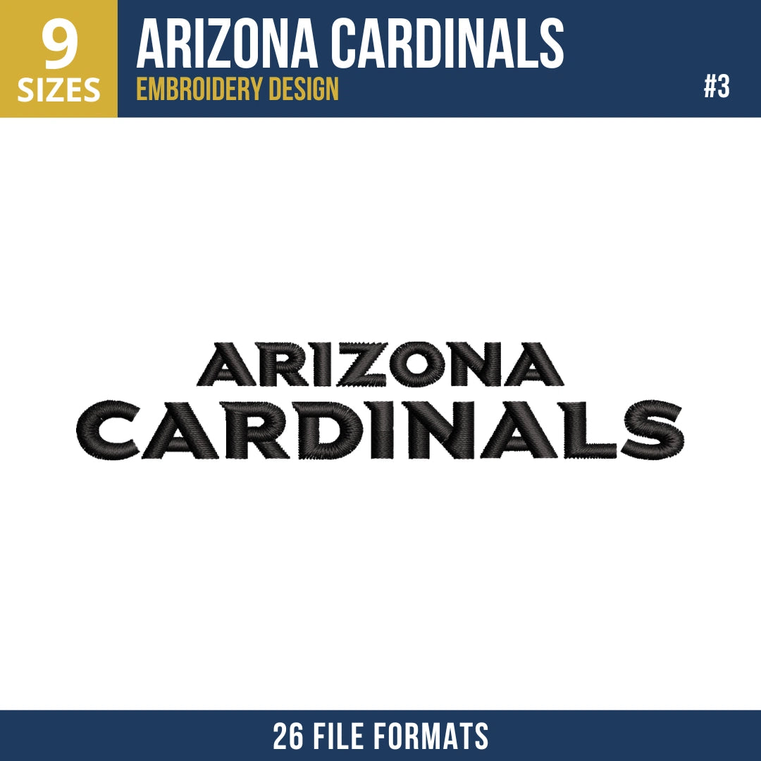 Arizona Cardinals Embroidery Design Bundle