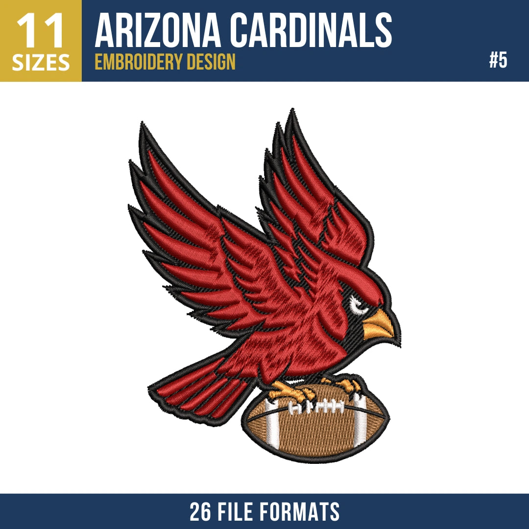 Arizona Cardinals Embroidery Design Bundle