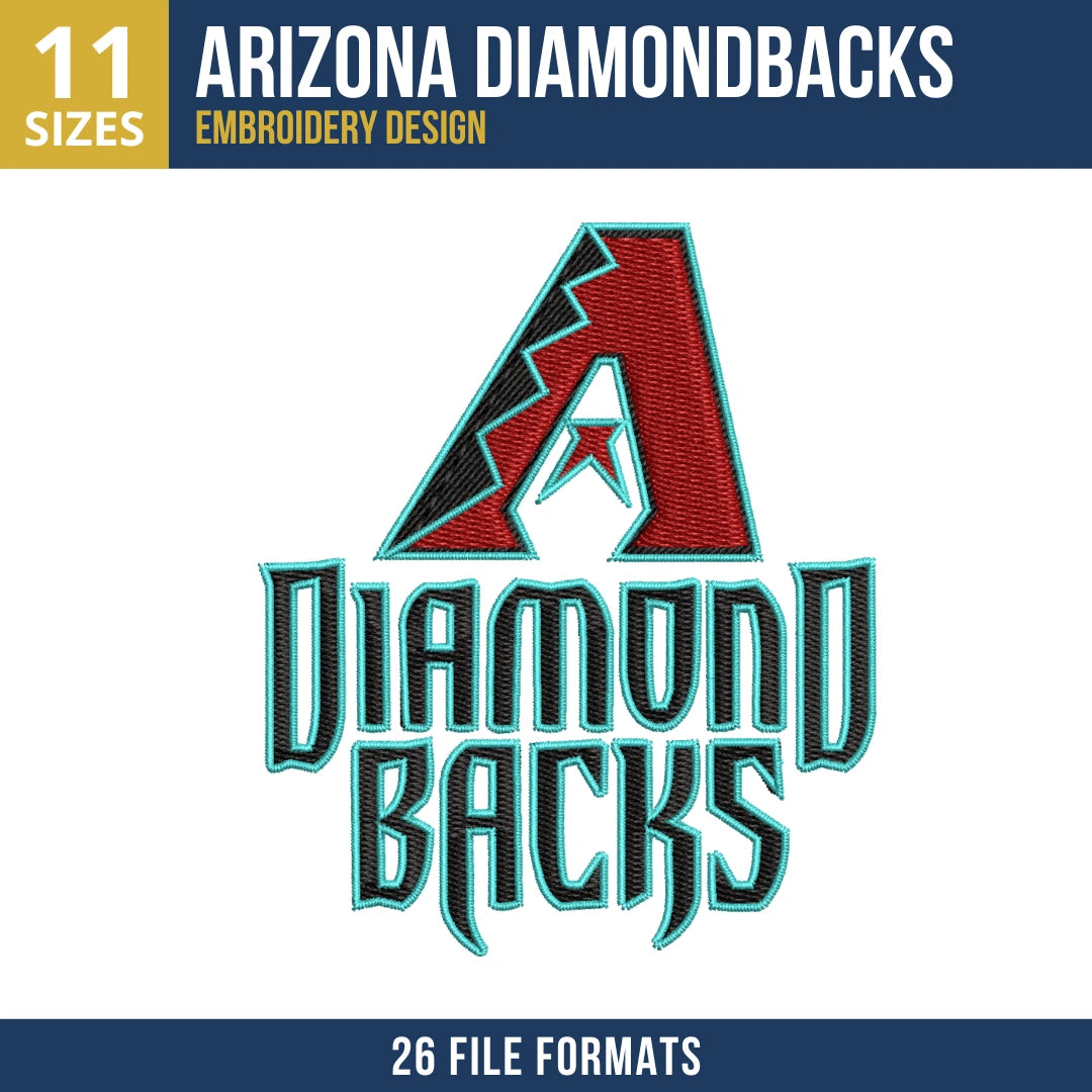Arizona Diamondbacks Team Logo Embroidery Design