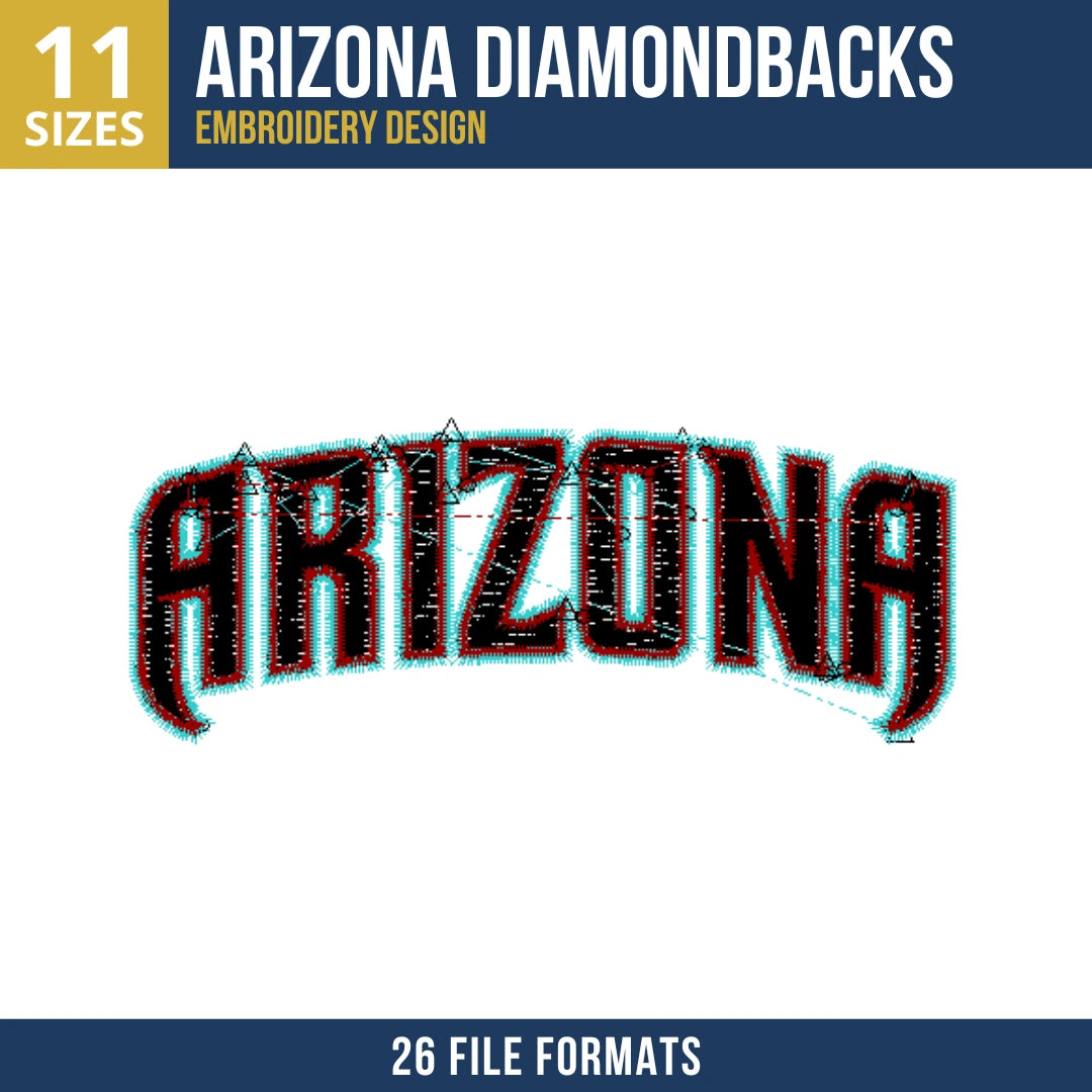 Arizona Diamondbacks - Arizona Wordmark Embroidery Design