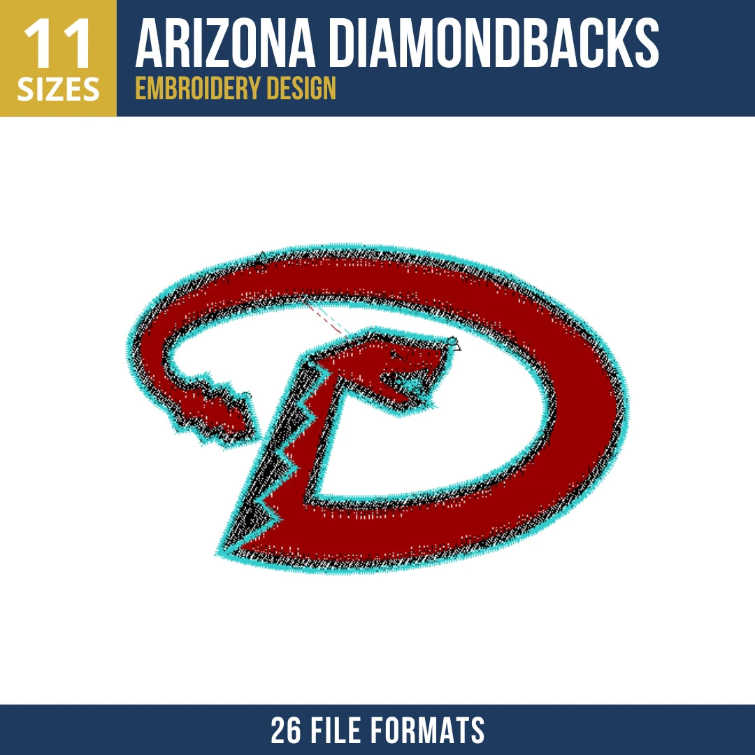 Arizona Diamondbacks D-Logo Embroidery Design