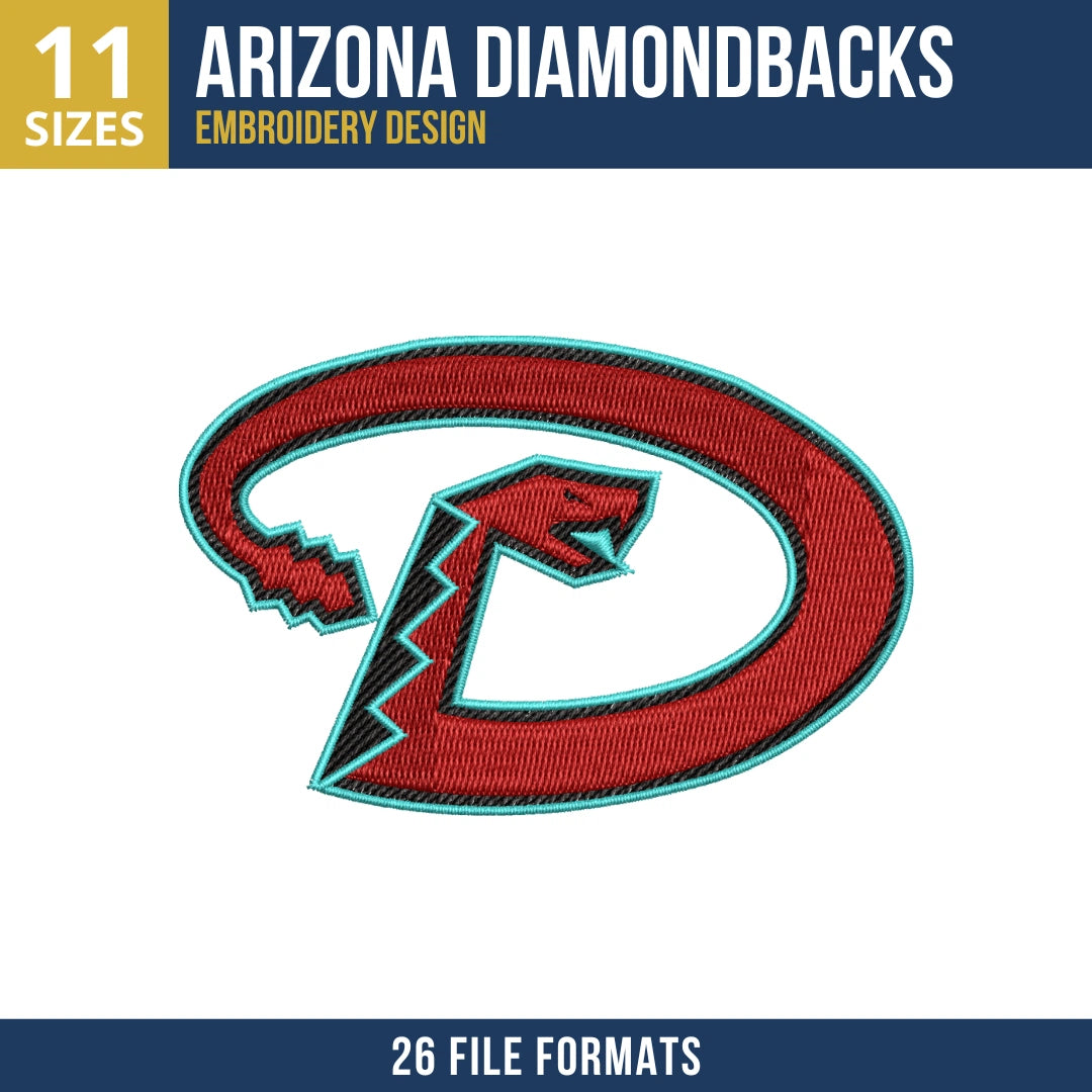 Arizona Diamondbacks D-Logo Embroidery Design