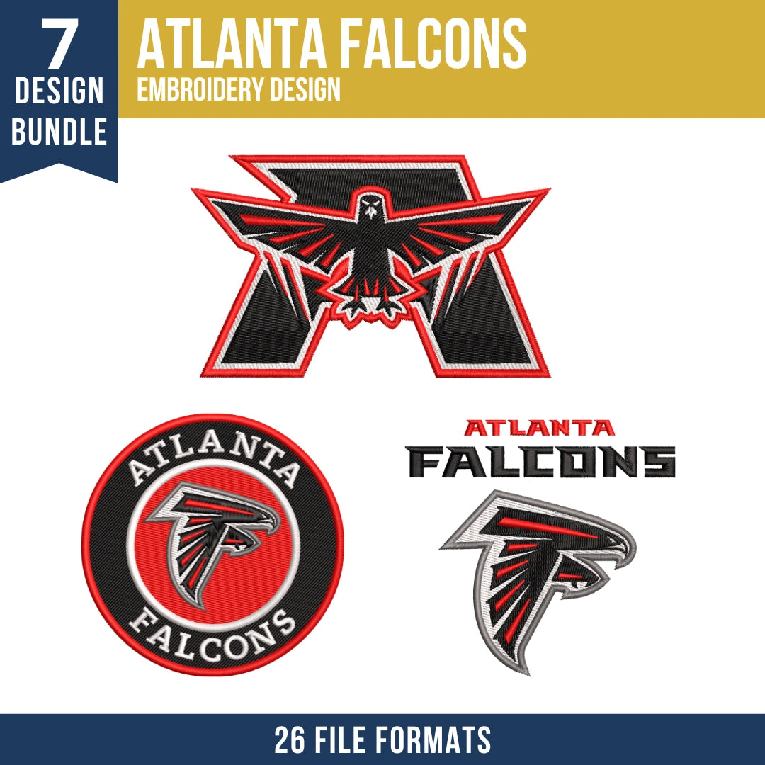 Atlanta Falcons Embroidery Design Bundle