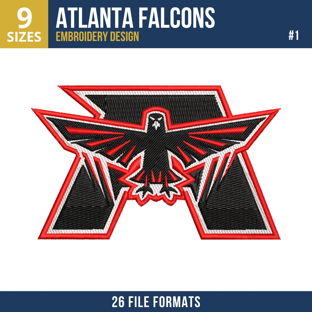 Atlanta Falcons Embroidery Design Bundle