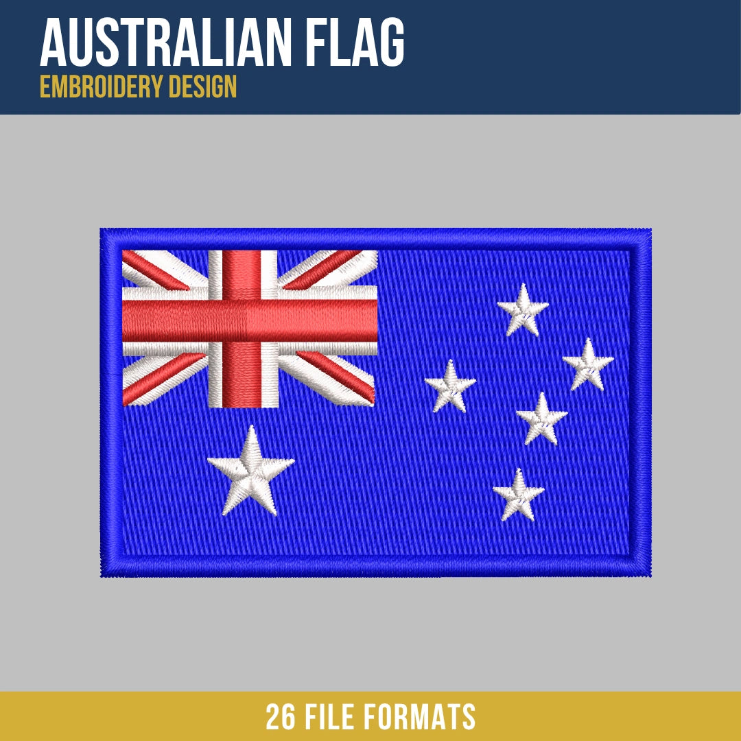 Australian Flag Embroidery Design