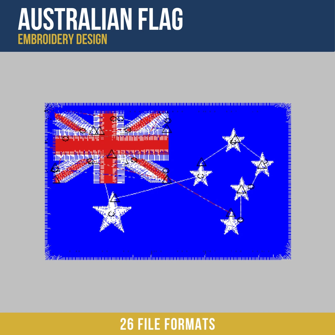 Australian Flag Embroidery Design