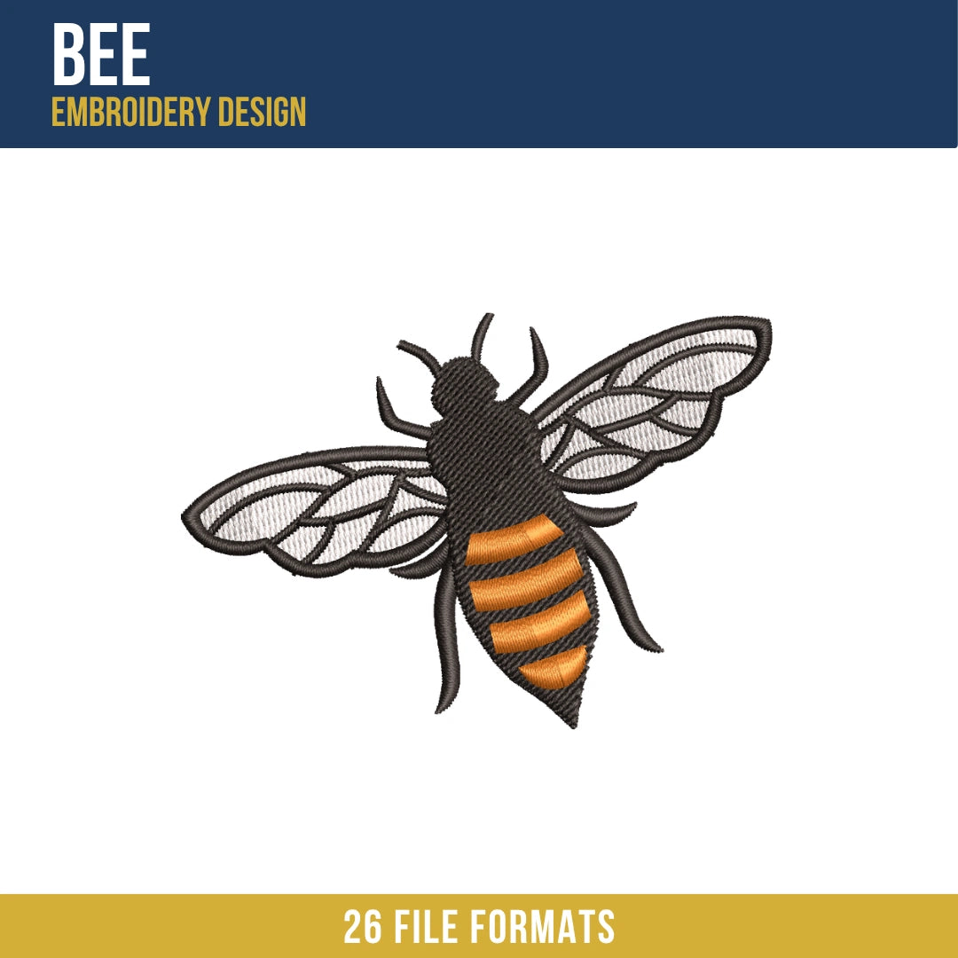 Bee Embroidery Design