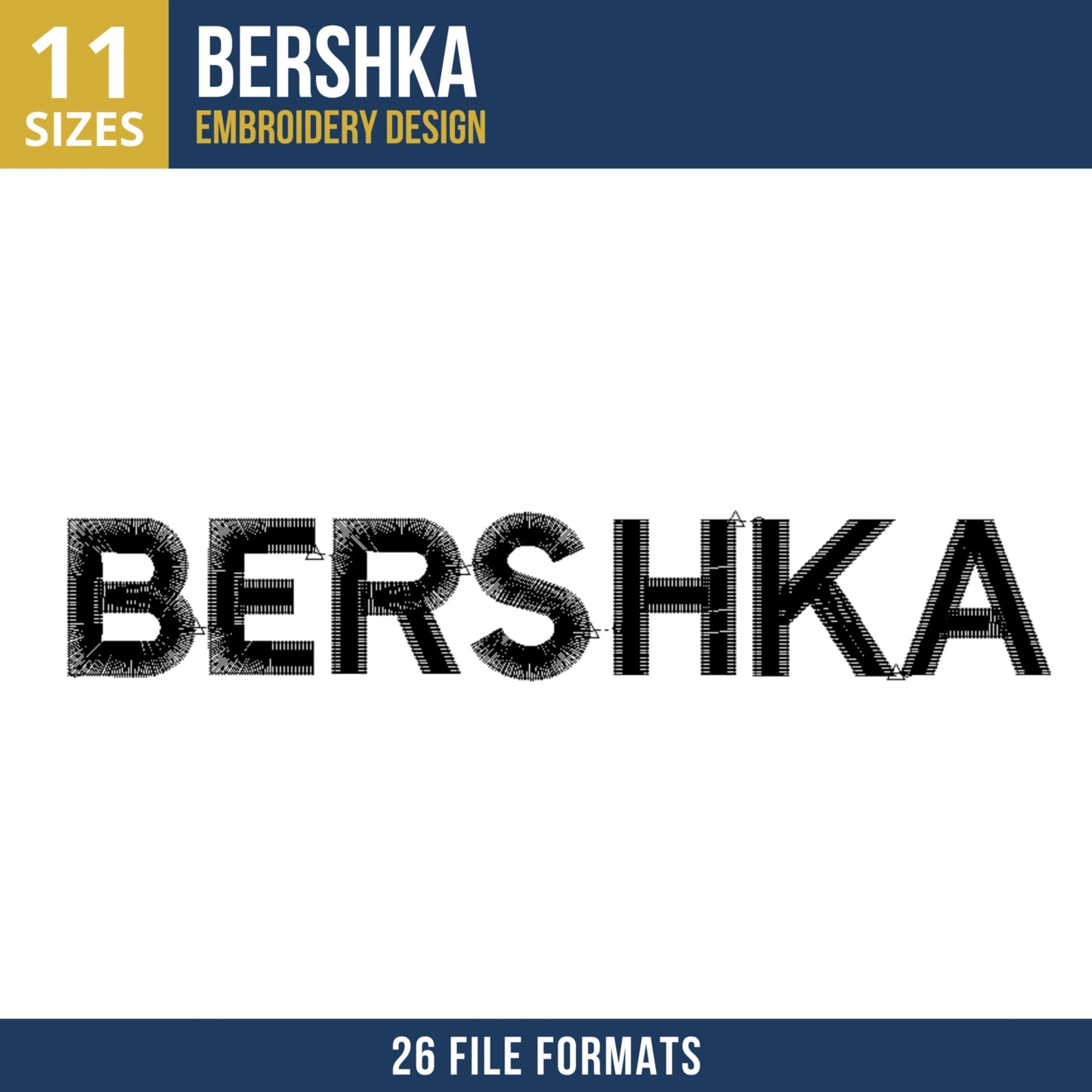Bershka Logo Machine Embroidery Design