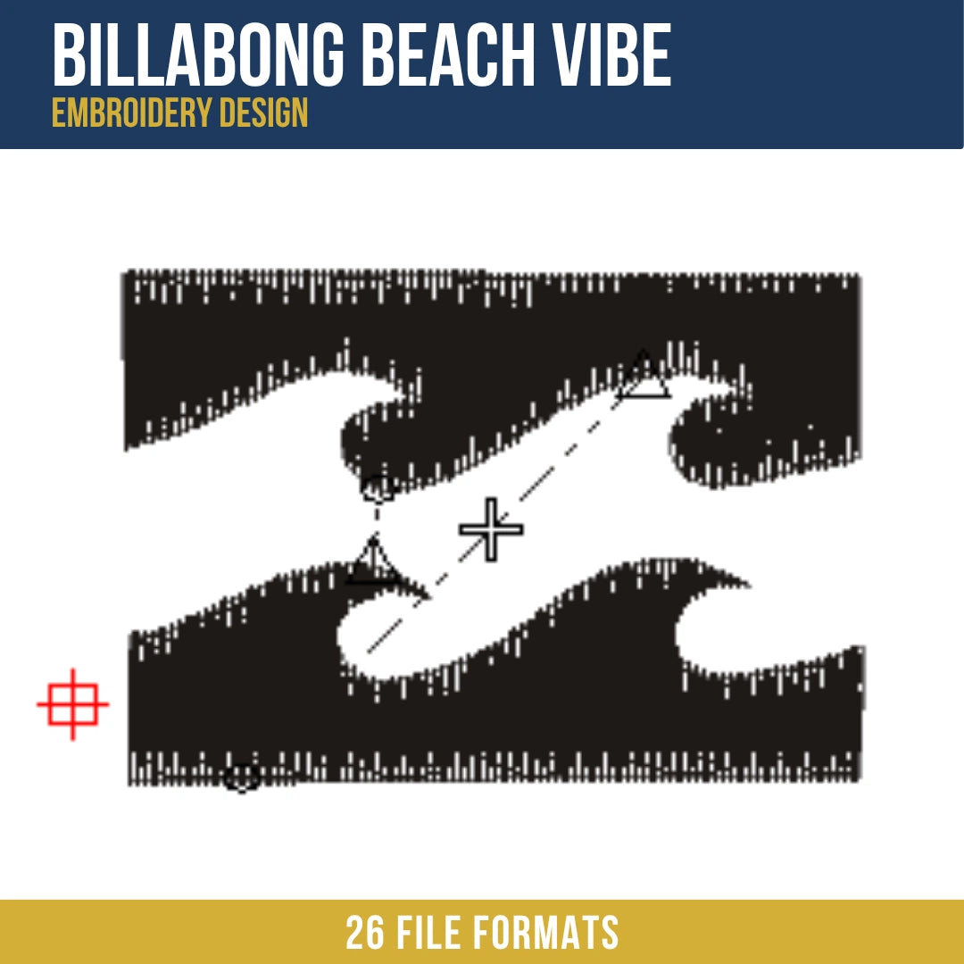 Billabong Beach Vibe Embroidery Design
