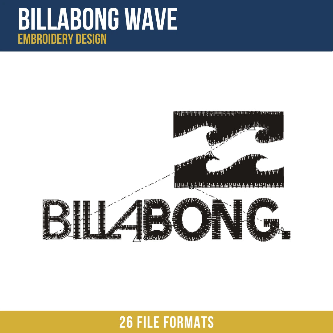 Billabong Wave Embroidery Design