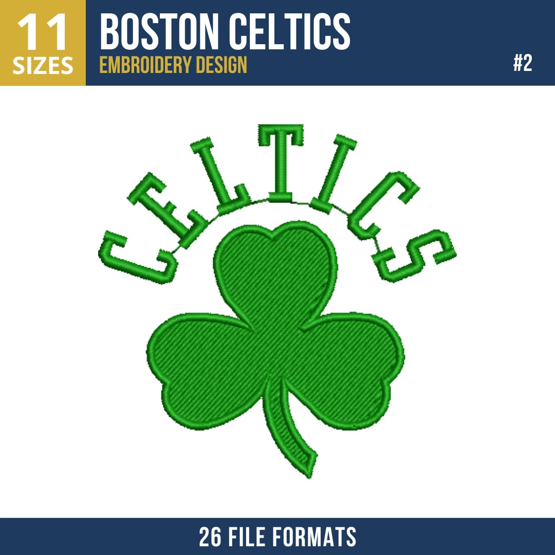 Boston Celtics Embroidery Bundle - 10 Machine Embroidery Designs